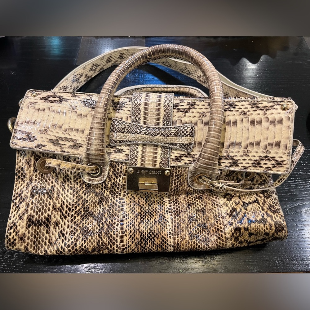 Jimmy Choo Rosalie Python Snakeskin Bag